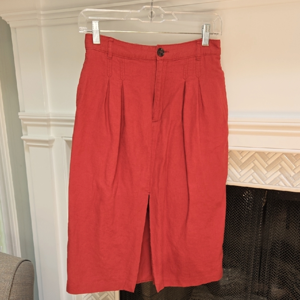 Banana Republic Scarlet Linen Skirt Size 4 But Fits Like 2